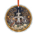 Savannah Georgia Forsyth Fountain Glass Christmas Ornament