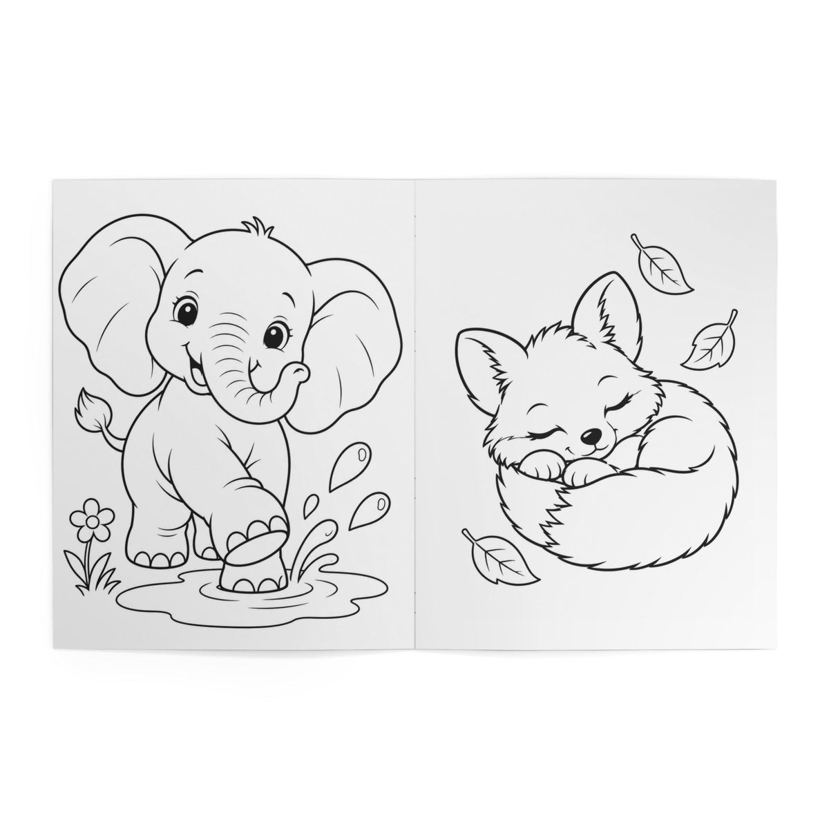 Sweet Animals Kids Coloring Book