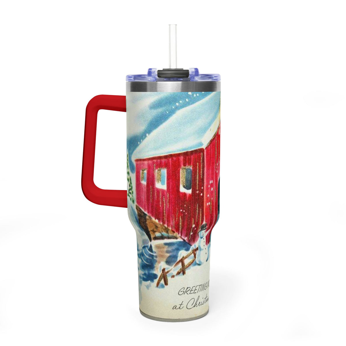 Greeting you at Christmas Vacuum Thermal Tumbler, 40oz