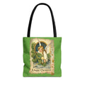 Vintage Angel Christmas Tote Bag — "A Happy Christmas" Holiday Shopper