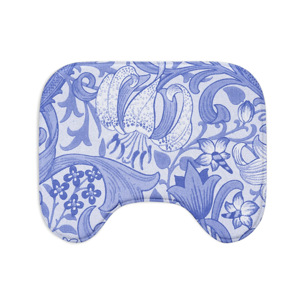 Blue and White Chinoiserie Bath Mat 3-Piece Set