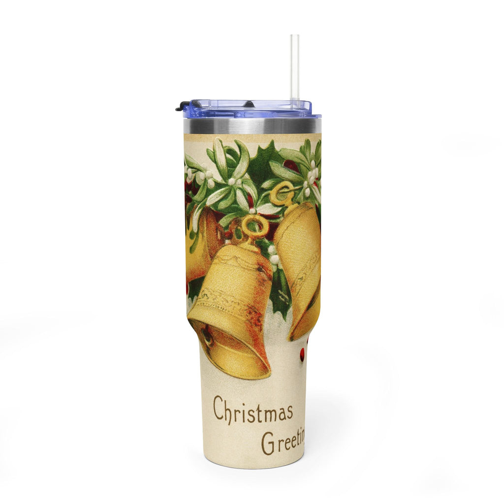 Christmas Bells 40oz Tumbler | Vintage Holiday Bell Design