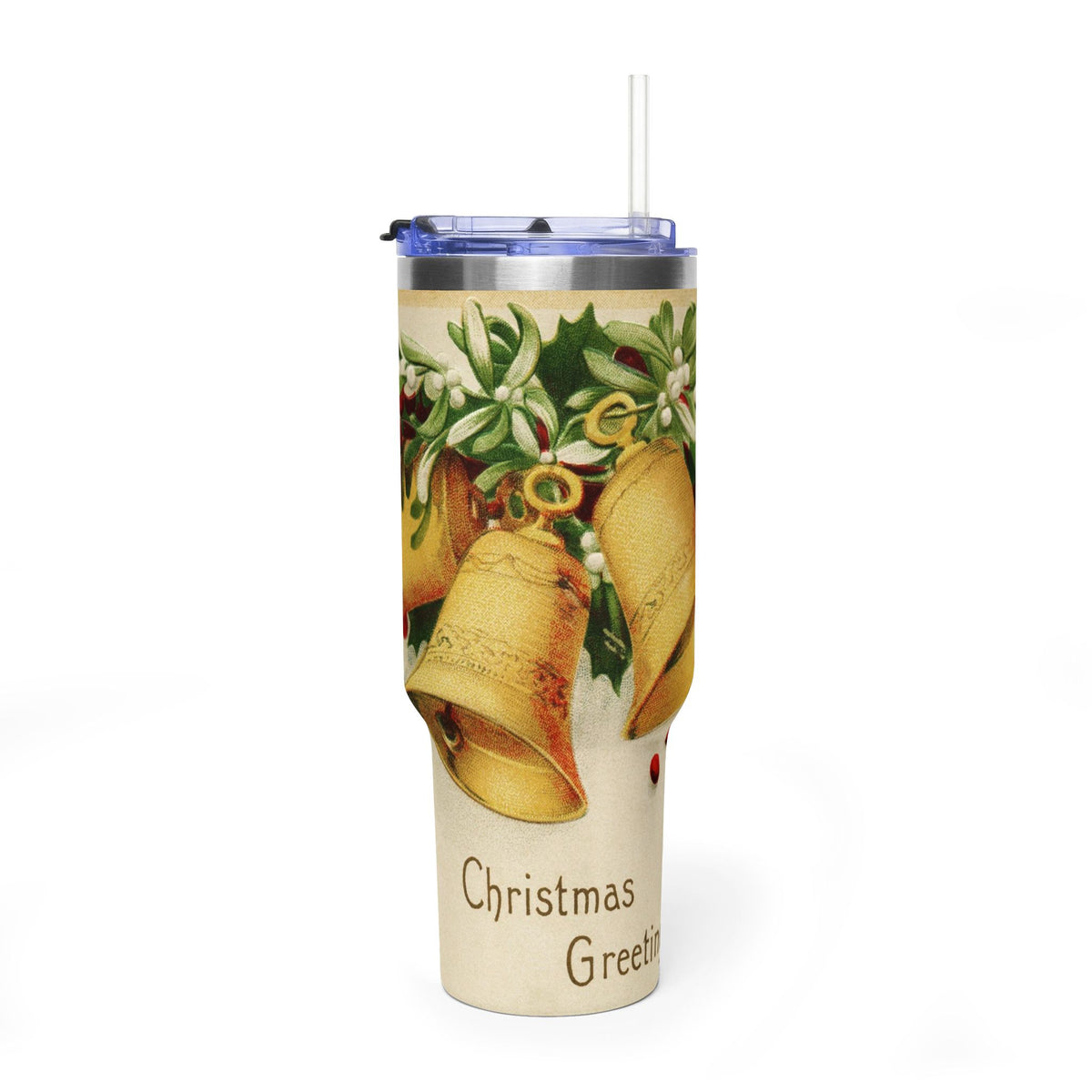 Christmas Bells 40oz Tumbler | Vintage Holiday Bell Design