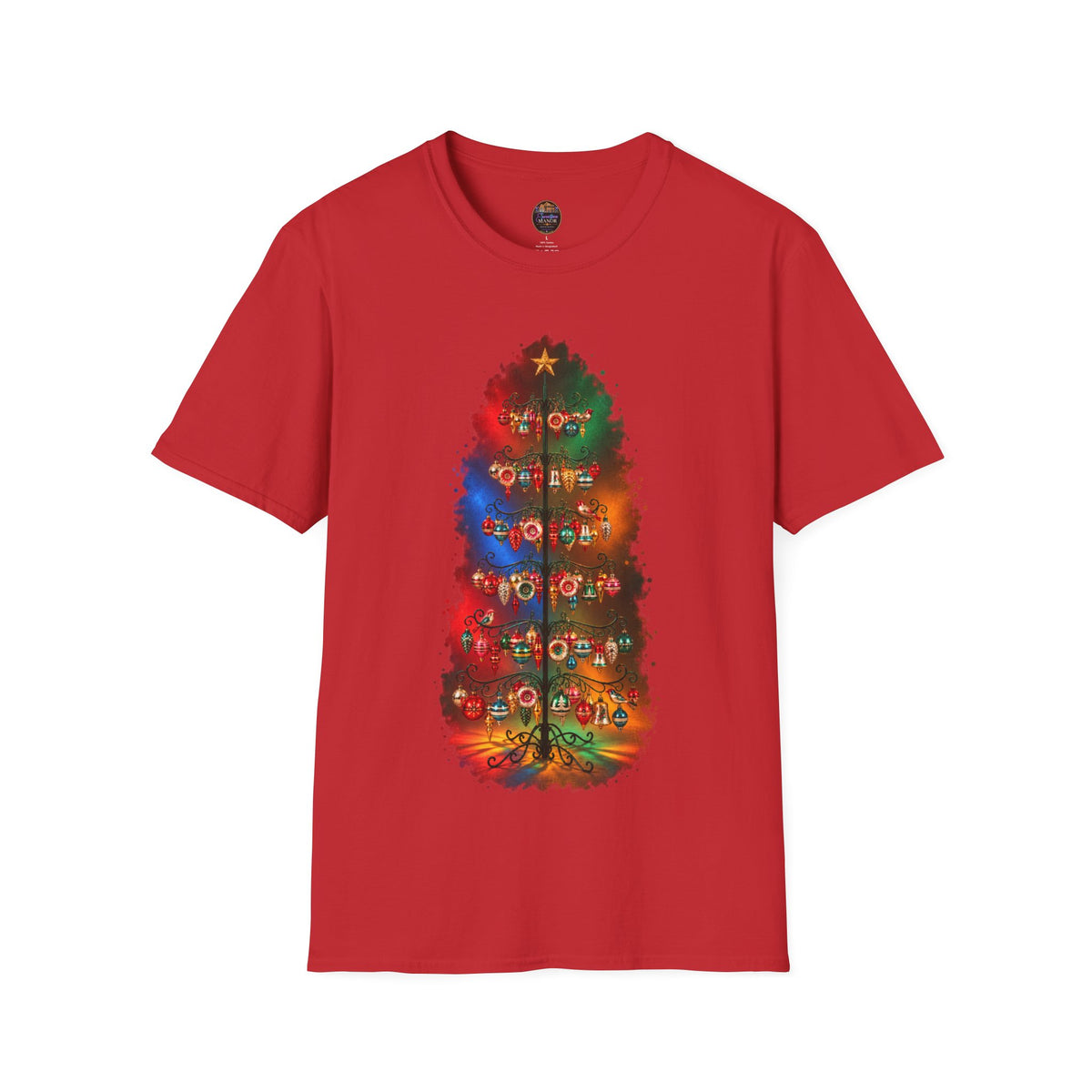 Colorful Holiday Tree T-Shirt | Christmas Lights Ornament Design
