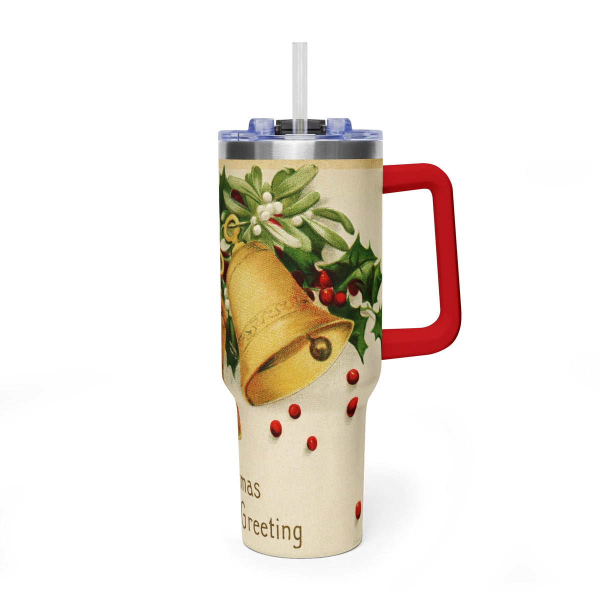 Christmas Bells 40oz Tumbler | Vintage Holiday Bell Design