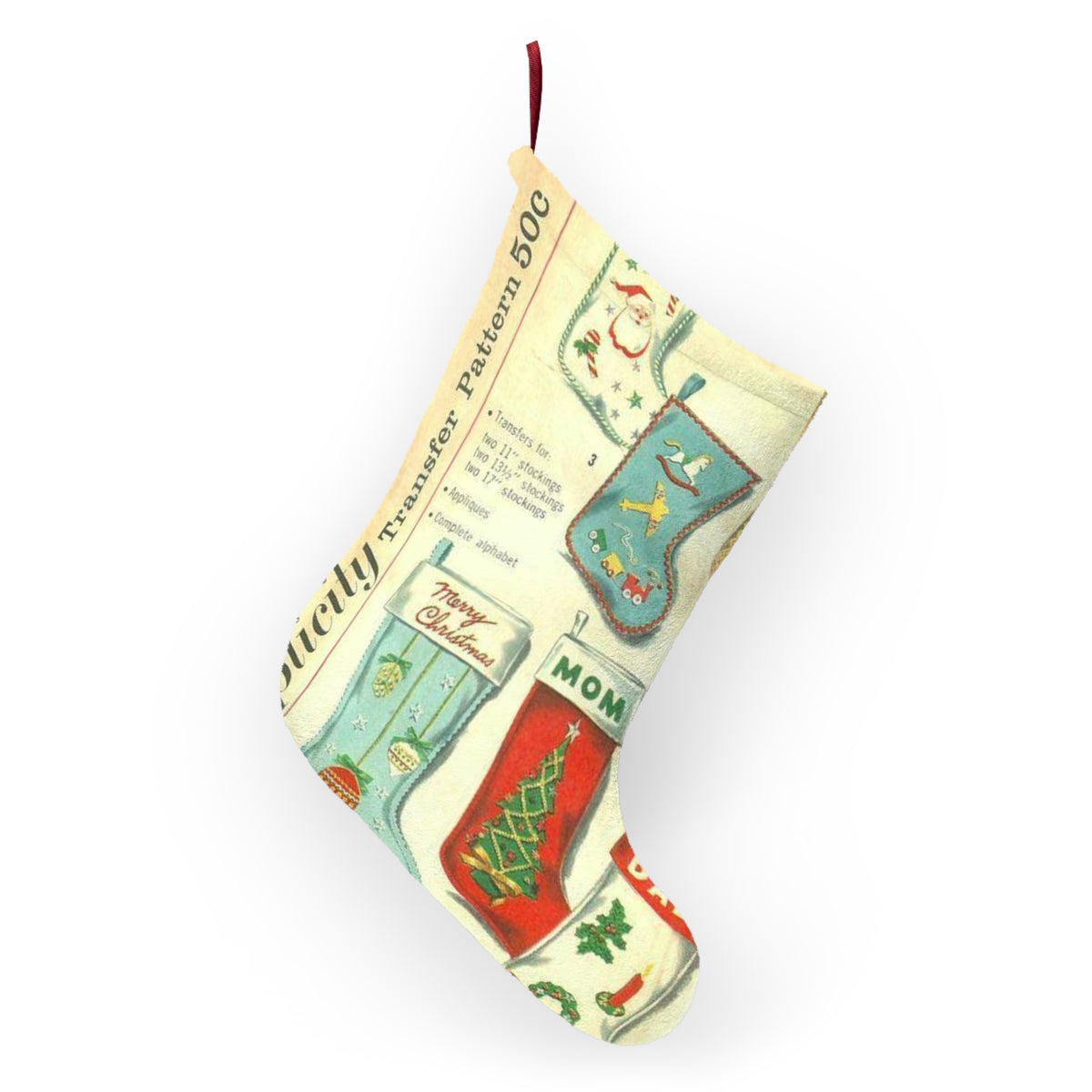 Vintage Christmas Stockings stocking | retro holiday stocking print