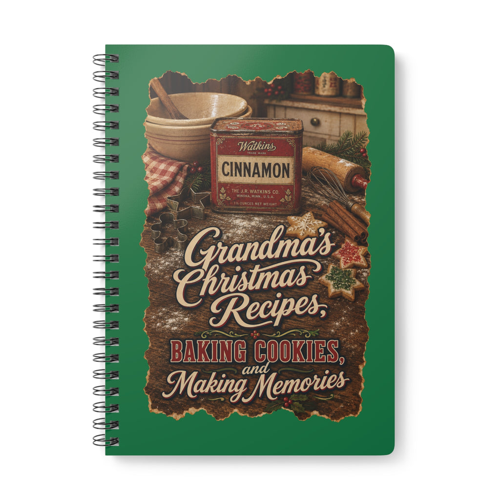 Vintage Christmas Memories Wirobound Softcover Notebook, A5