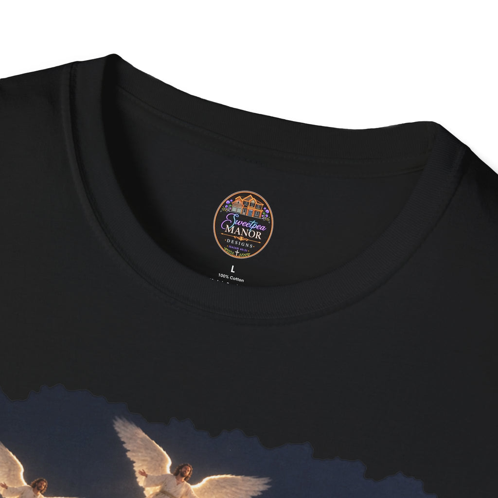Shepherds Outstanding in the Field Christian Humor Unisex Softstyle Christmas T-Shirt