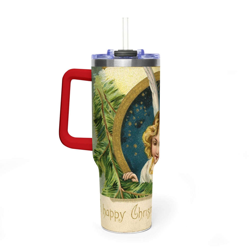 Victorian Angel Illustration 40oz Tumbler | Christmas Thermal Tumbler