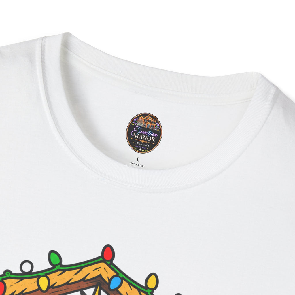 Dear Jesus Nativity Illustration T-Shirt | Humorous Religious Christmas Tee