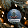 Christmas Blessings Ceramic Ornament — Religious Holiday Tree Decoration
