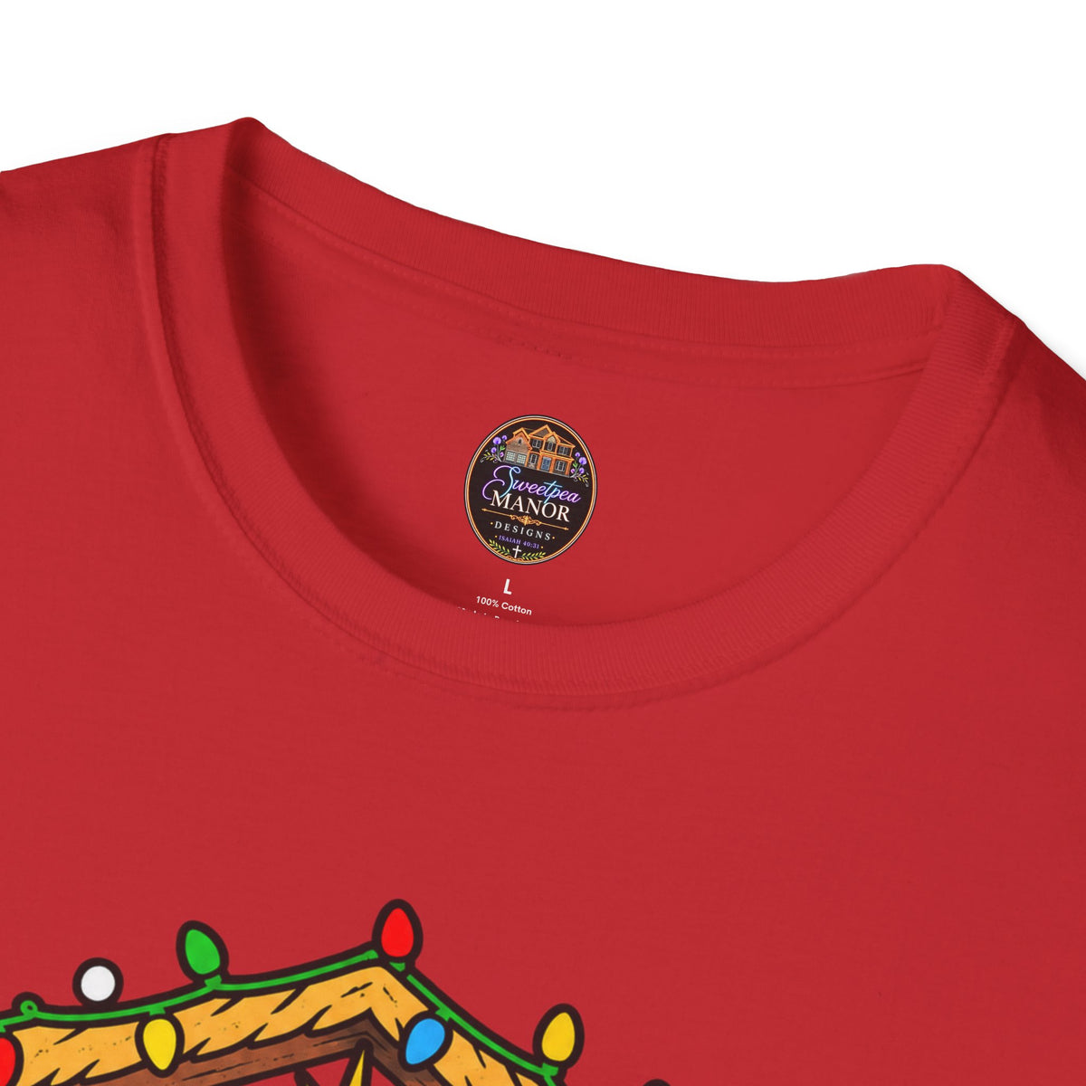 Dear Jesus Nativity Illustration T-Shirt | Humorous Religious Christmas Tee