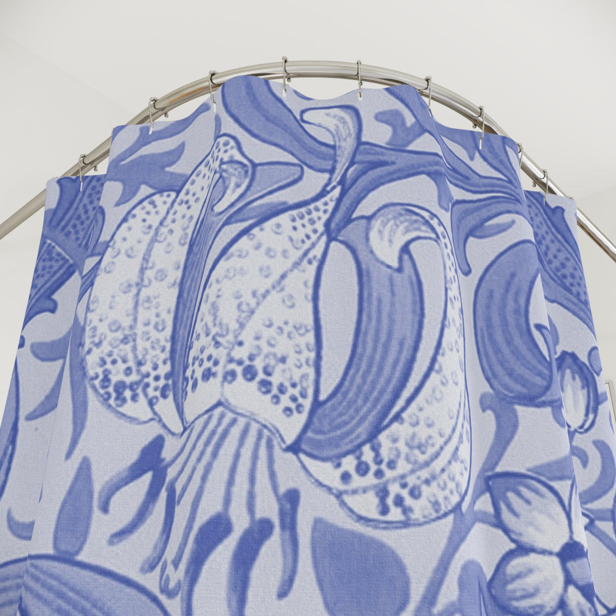 Blue and White Chinoiserie Shower Curtain