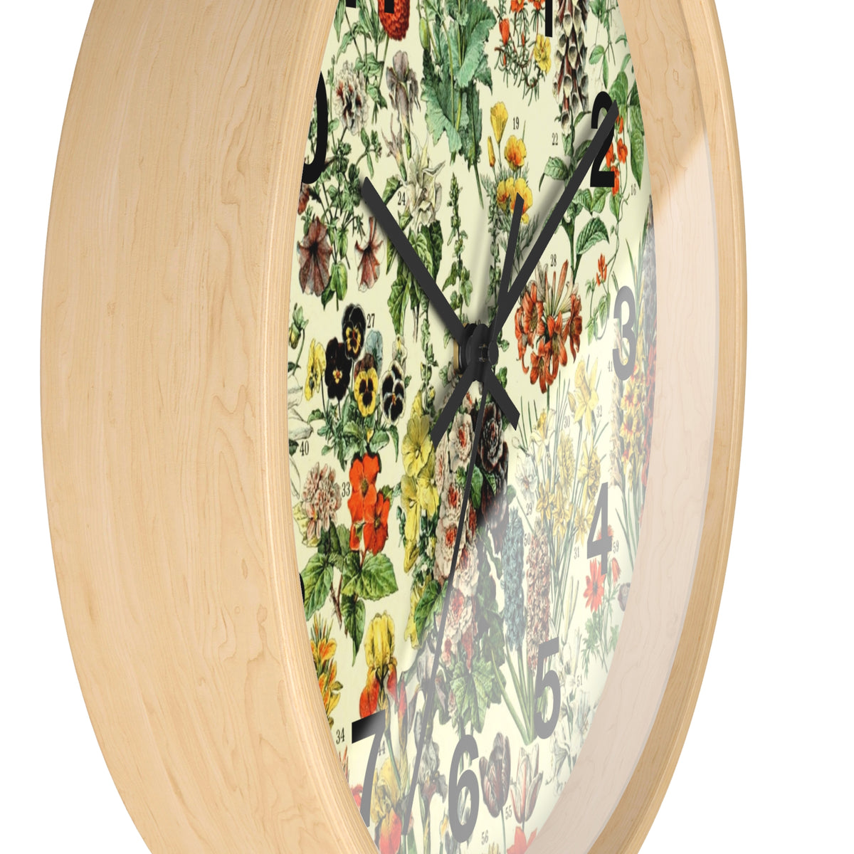 Vintage Wildflower Sampler Wall Clock