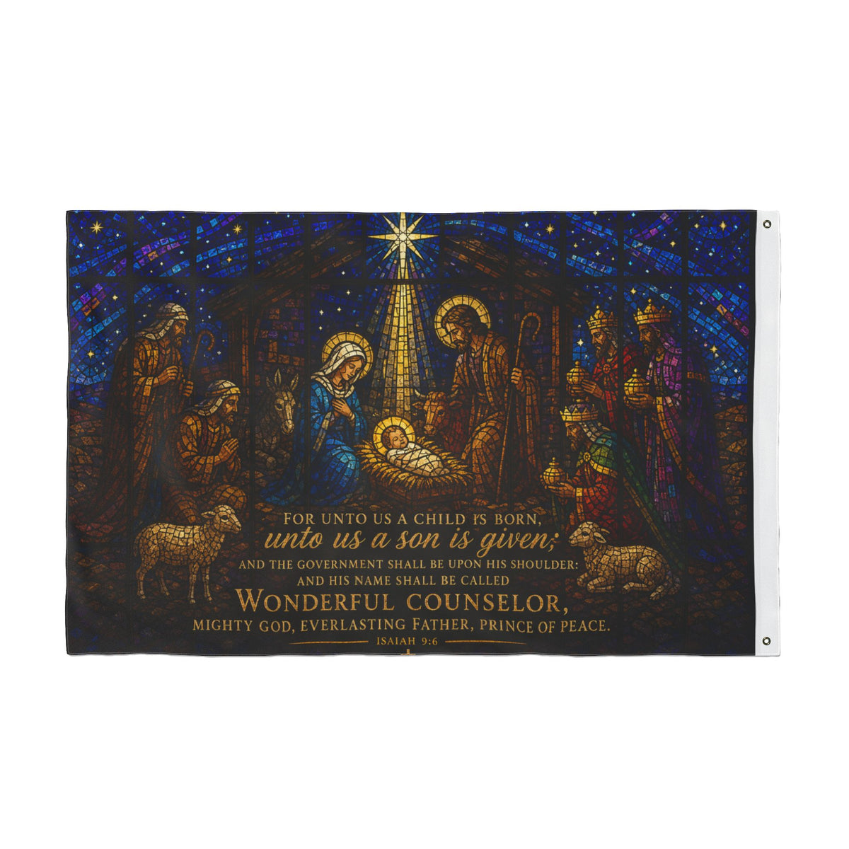 Nativity Scene Double Sided Flag | Christmas Outdoor Banner