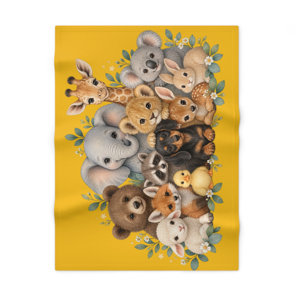 Sweet Animals Soft Fleece Baby Blanket