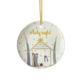 O Holy Night Nativity Ceramic Christmas Ornaments, 2-Side Print, (1pc, 3pcs, 5pcs, 10pcs)