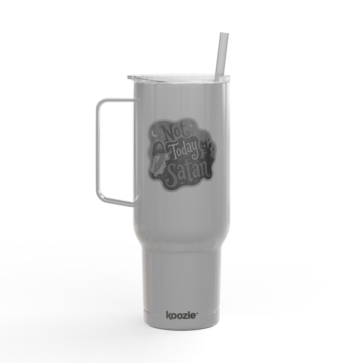Not Today Satan Insulated Tumbler with Lid, 40oz (Engraving)