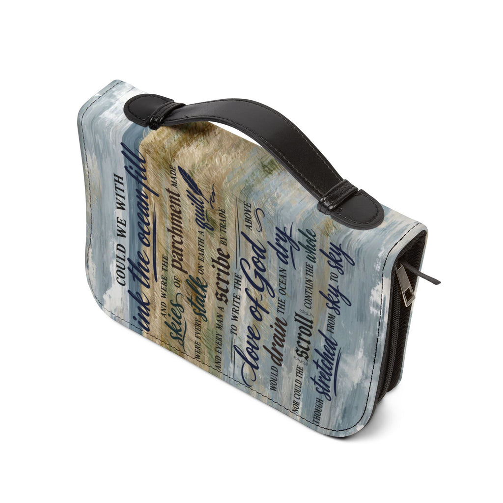 Love of God Hymn Lyrics Beach themed Bible Cover in 4 sizes