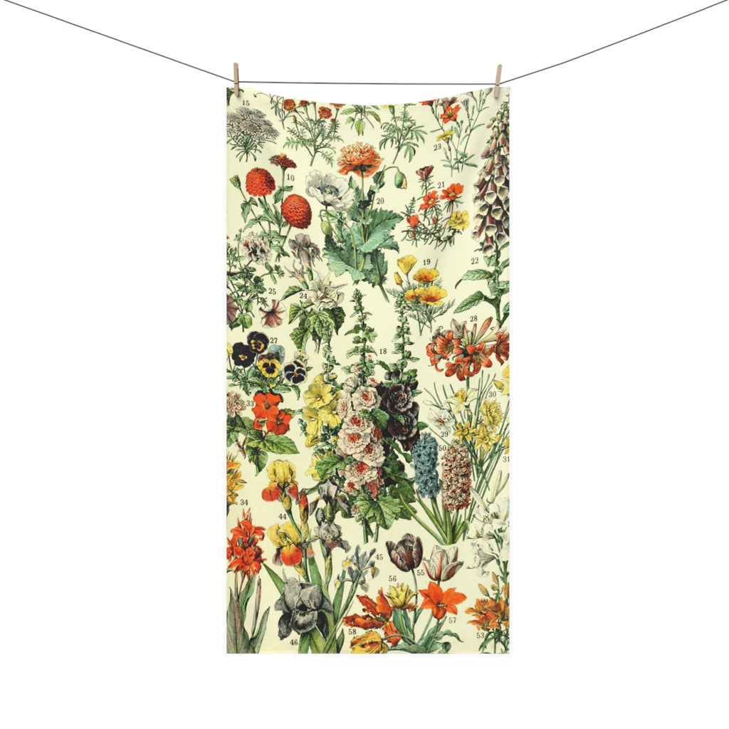 Vintage Wildflower Sampler Mink-Cotton Towel