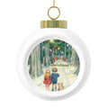 Vintage 1940s Christmas Trees Ball Ornament