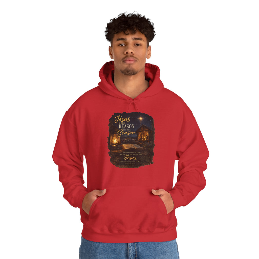 Jesus Reason Season hoodie | Nativity lantern scripture religious sweatshirt