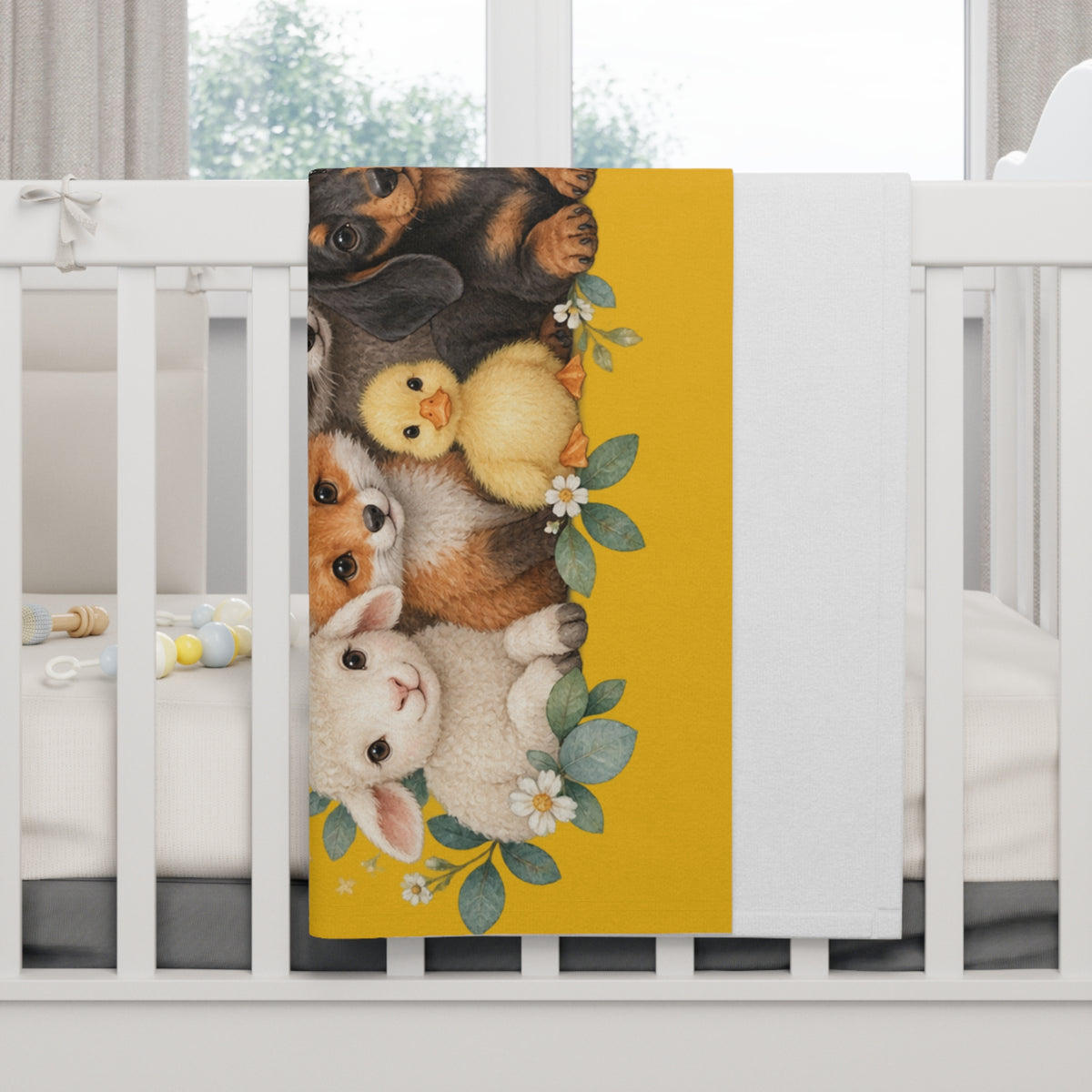 Sweet Animals Soft Fleece Baby Blanket