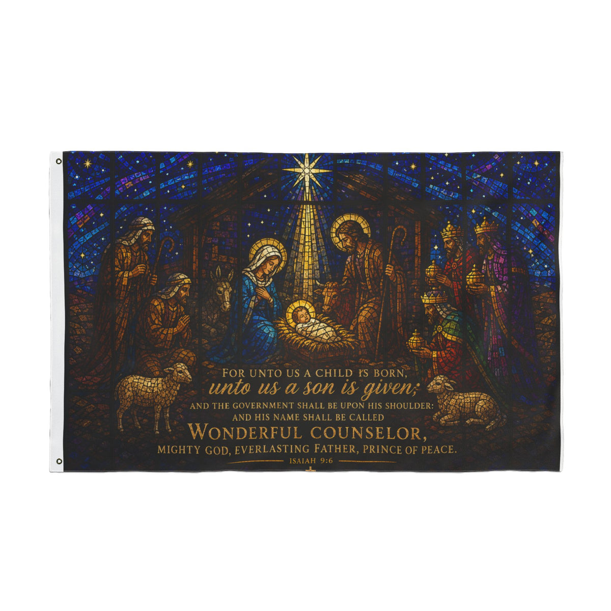 Nativity Scene Double Sided Flag | Christmas Outdoor Banner