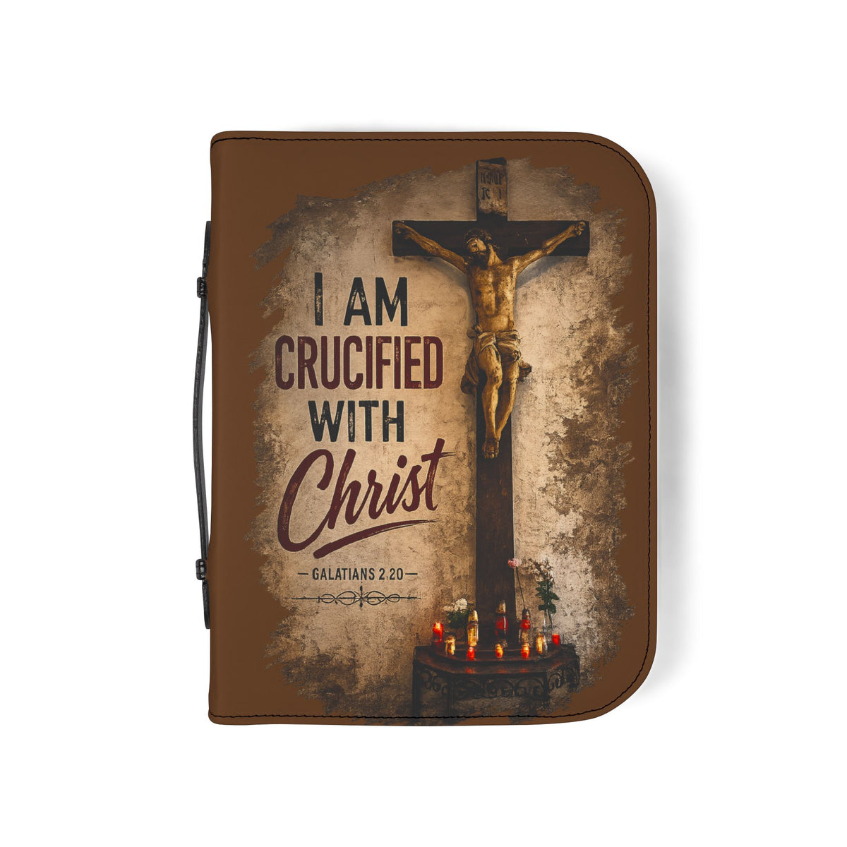 Crucified with Christ Crucifix Bible Cover in 4 sizes