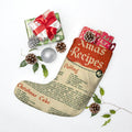 Xmas Recipes Print Christmas Stocking | Recipe Text Holiday Stocking