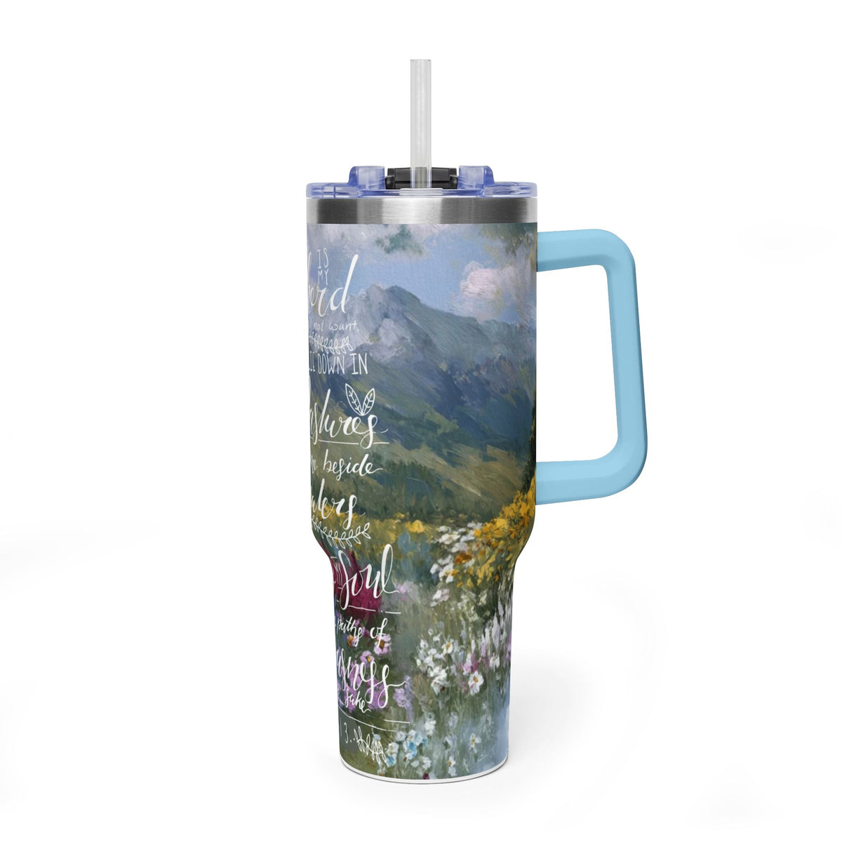 Christian Psalm 23 Vacuum Thermal Tumbler, 40oz