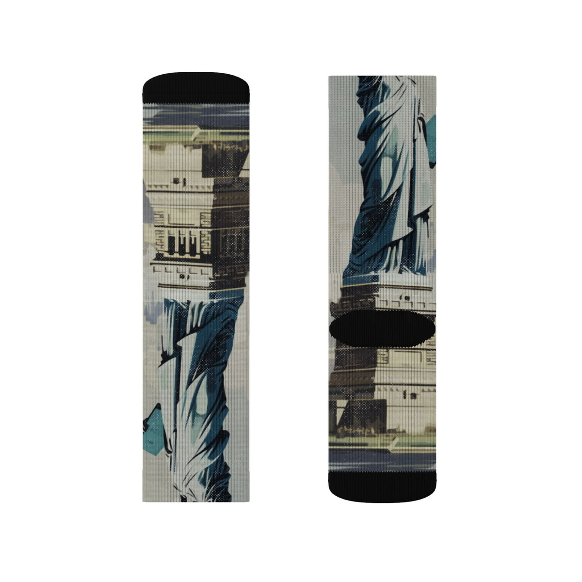 Vintage New York Travel Poster Crew Socks