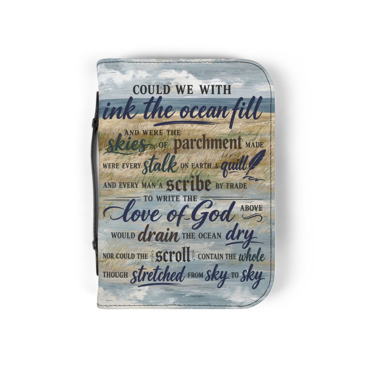 Love of God Hymn Lyrics Beach themed Bible Cover in 4 sizes