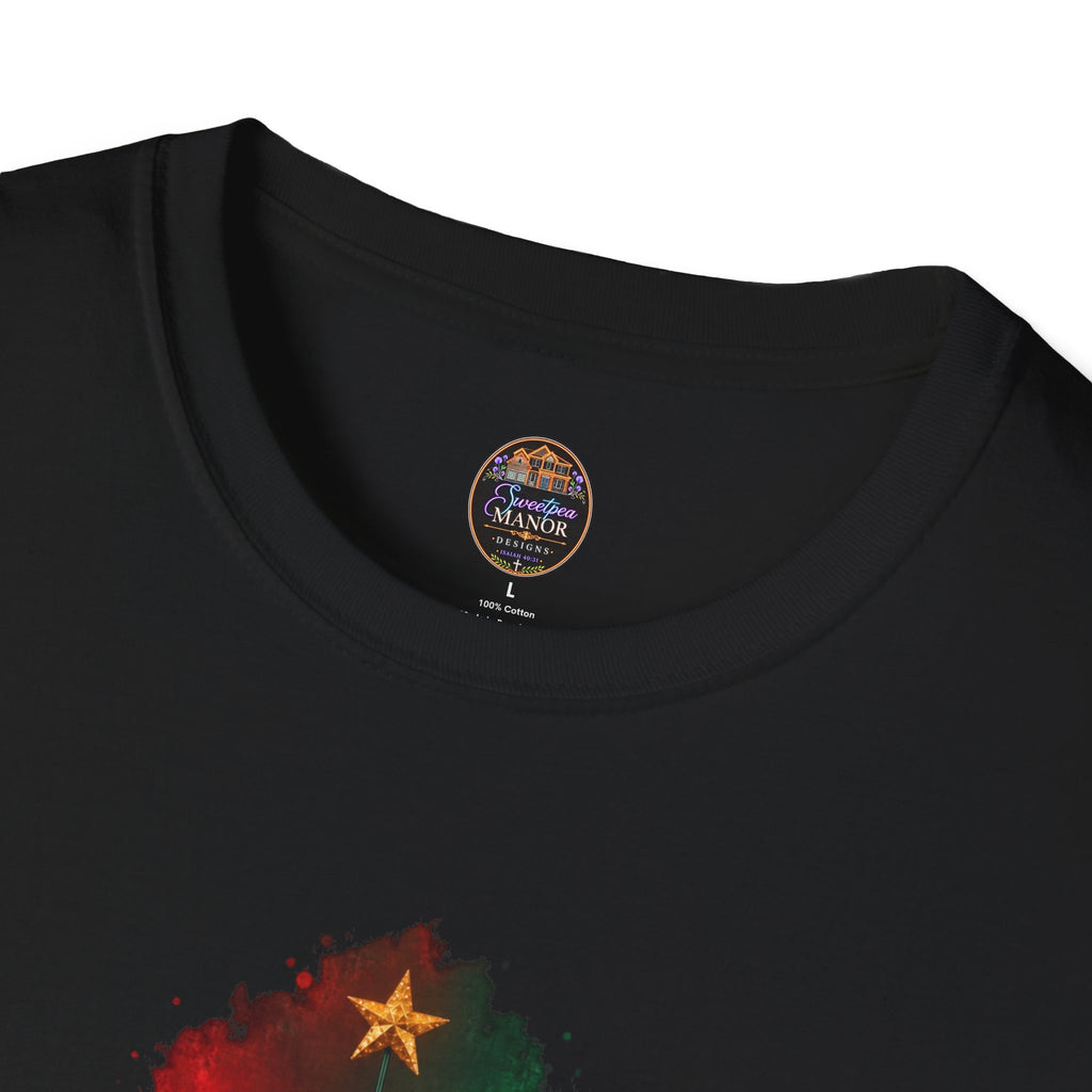 Colorful Holiday Tree T-Shirt | Christmas Lights Ornament Design