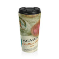 Vintage Christmas Ornaments Travel Mug | Retro Holiday Baubles Thermos