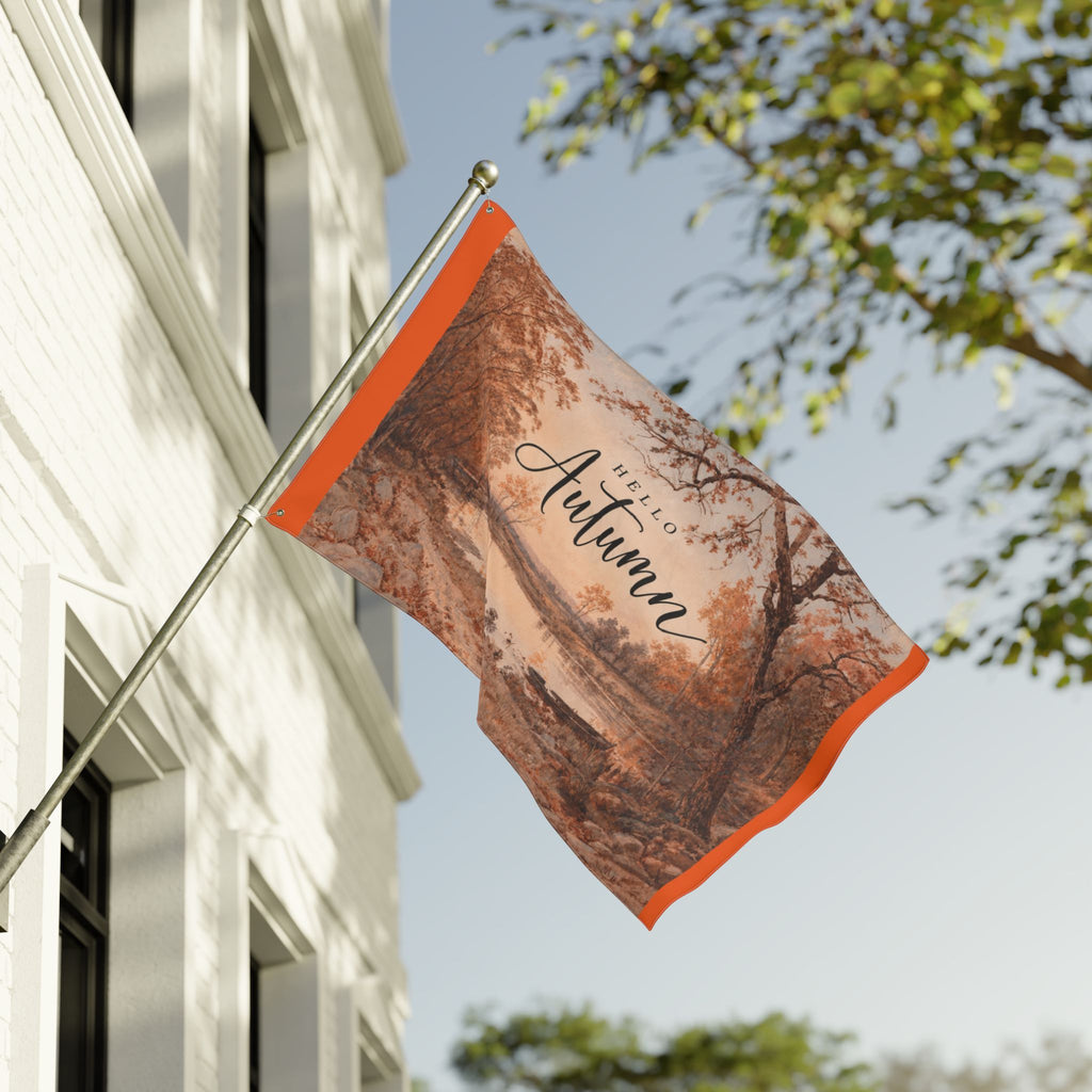 Hello Autumn Double-Sided Garden Flag — Fall Landscape Welcome Sign