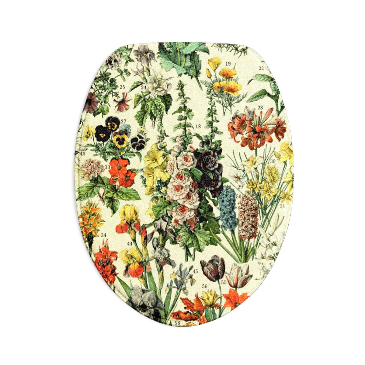 Vintage Wildflower Sampler Bath Mat 3-Piece Set