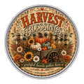 Harvest Blessings Wooden Hanging Sign — Autumn Pumpkins, Sunflowers & Gratitude Decor
