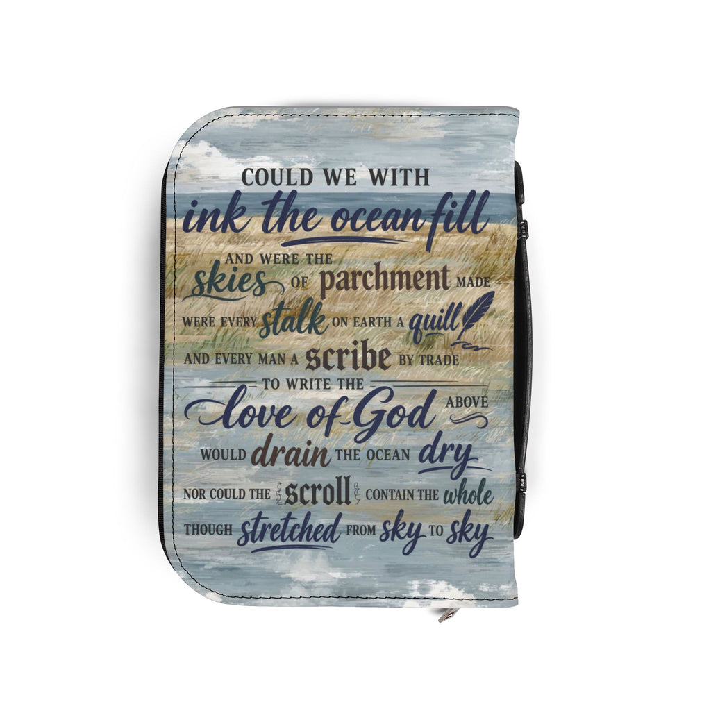 Love of God Hymn Lyrics Beach themed Bible Cover in 4 sizes