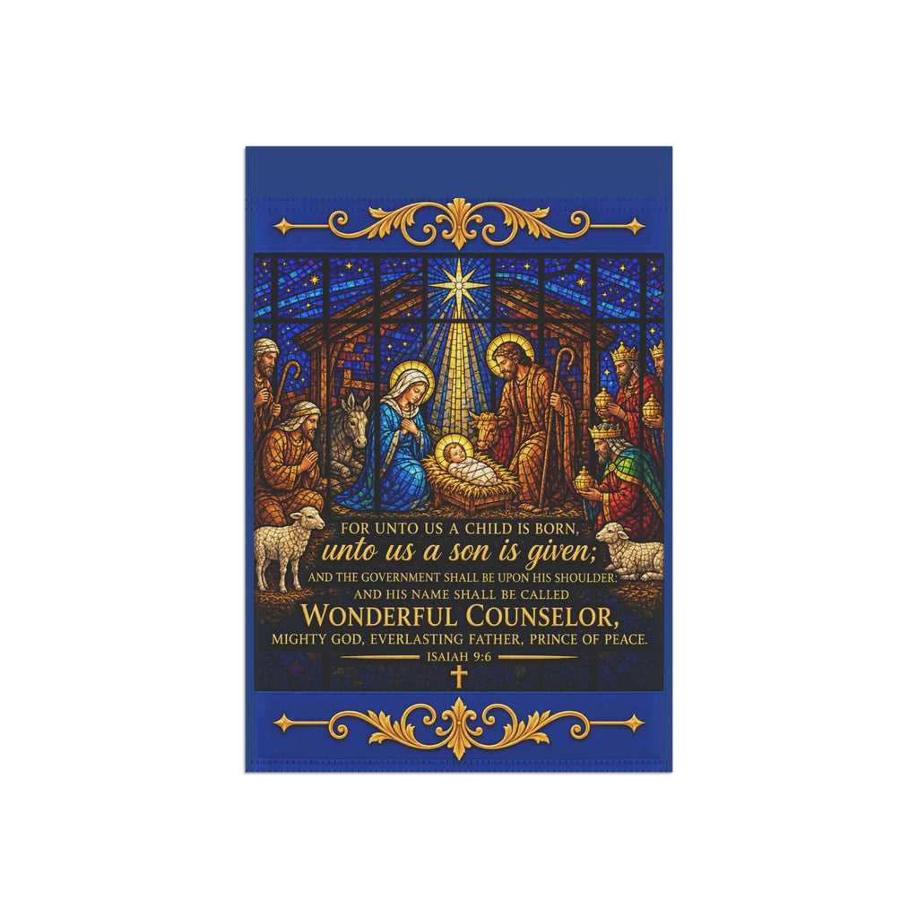 Nativity Scene with Scripture Garden & House Banner | Christmas Yard Flag