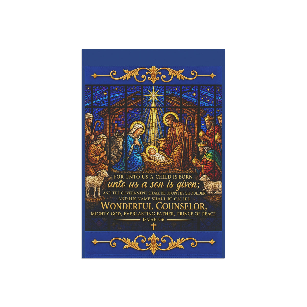 Nativity Scene with Scripture Garden & House Banner | Christmas Yard Flag