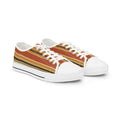 Retro Striped Low Top Sneakers — Vintage Sunset Stripe Men’s Casual Shoes