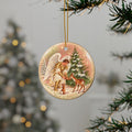 Angel with Deer and Rabbit Ceramic Ornament | Christmas Tree Decoration