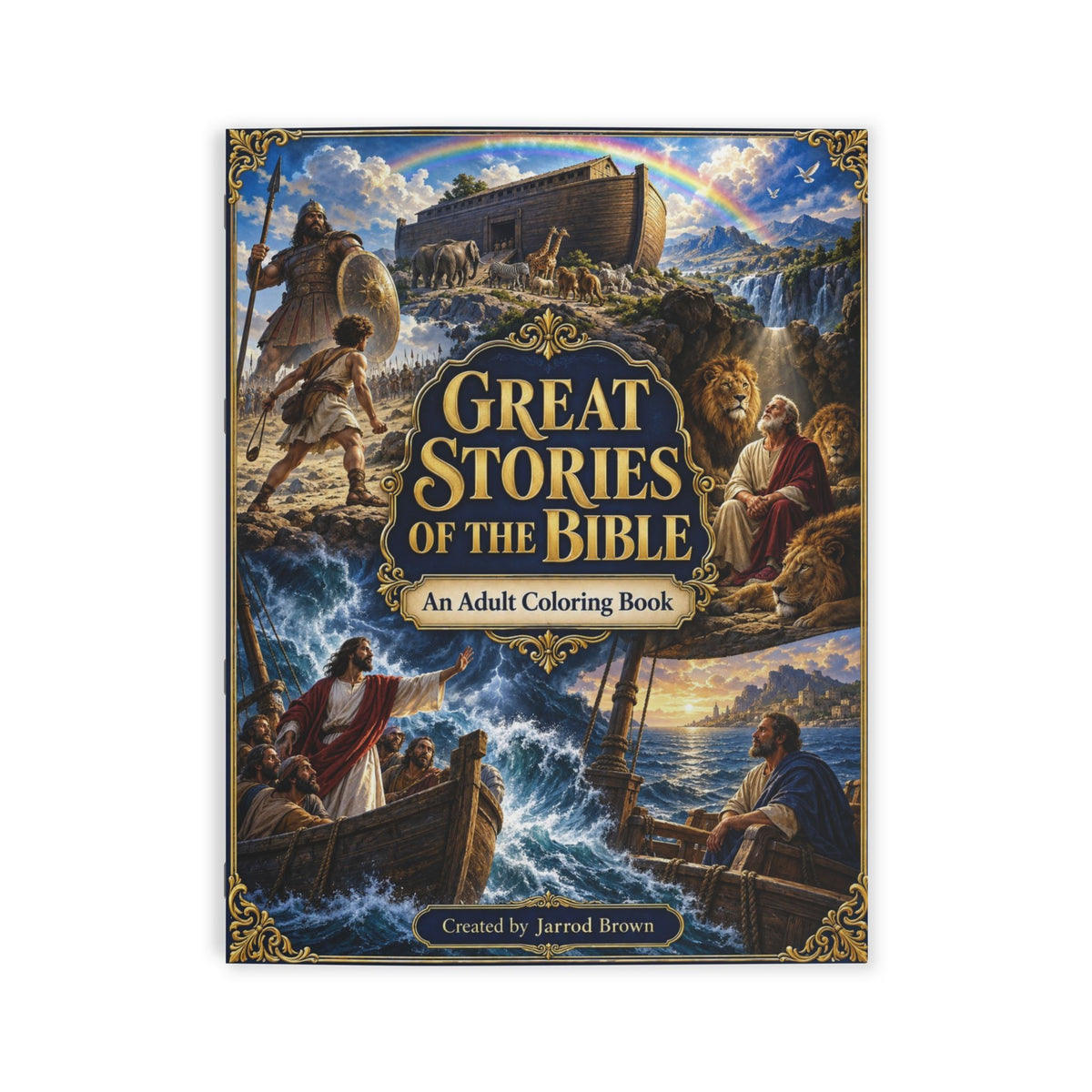 Great Stories of the Bible Adult Coloring Book by Jarrod Brown