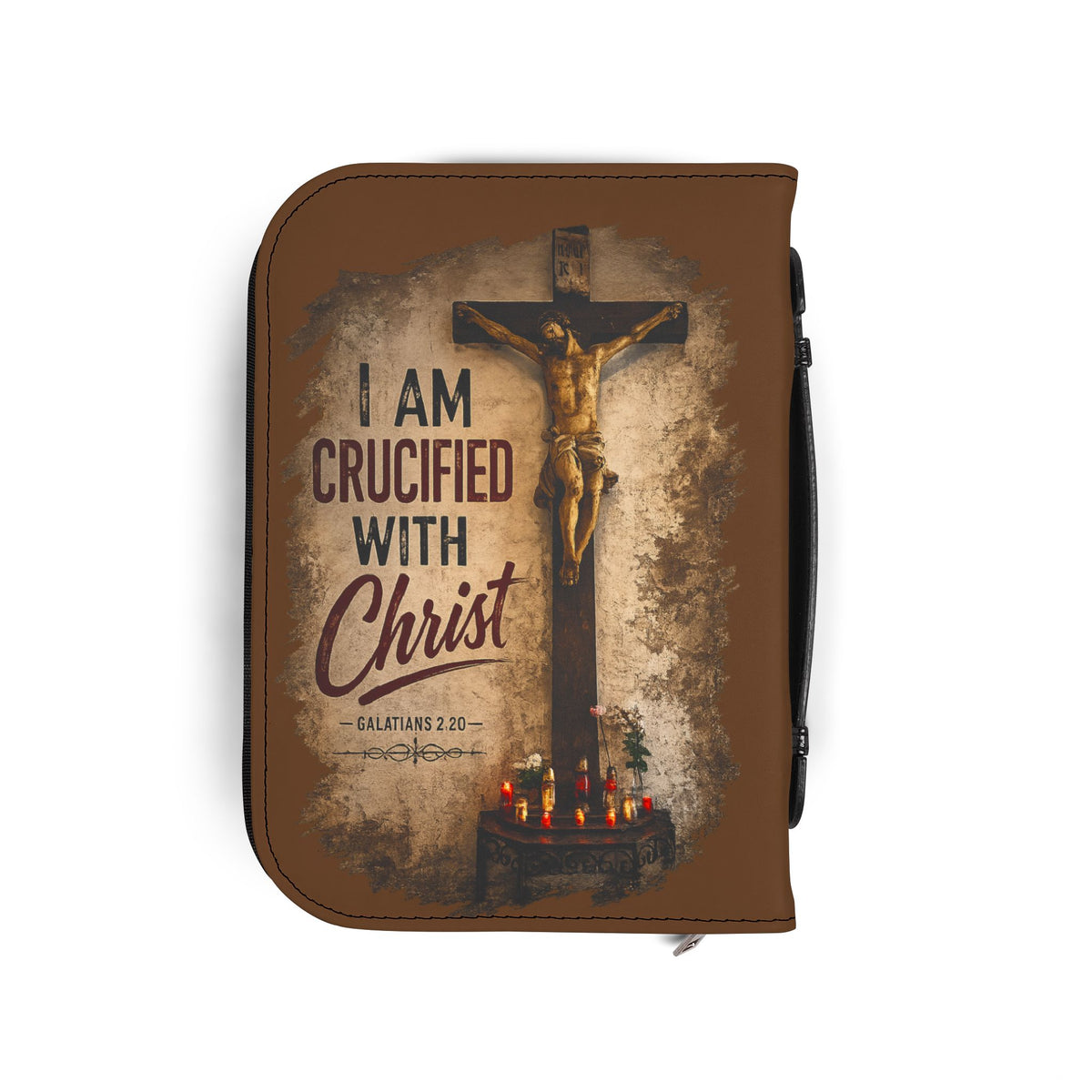 Crucified with Christ Crucifix Bible Cover in 4 sizes