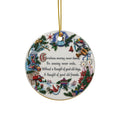 Vintage 1950s Christmas Morning Poem Ceramic Christmas Ornaments, 2-Side Print, (1pc, 3pcs, 5pcs, 10pcs)