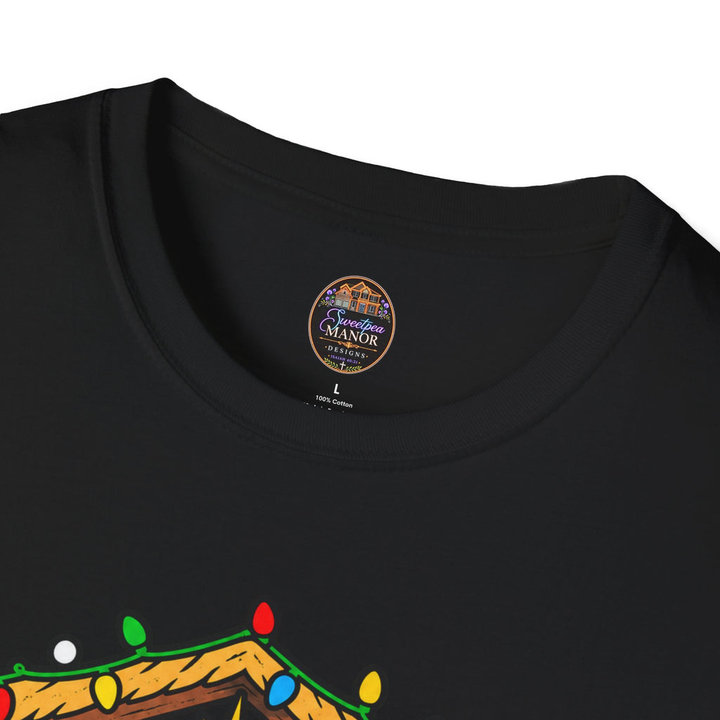 Dear Jesus Nativity Illustration T-Shirt | Humorous Religious Christmas Tee