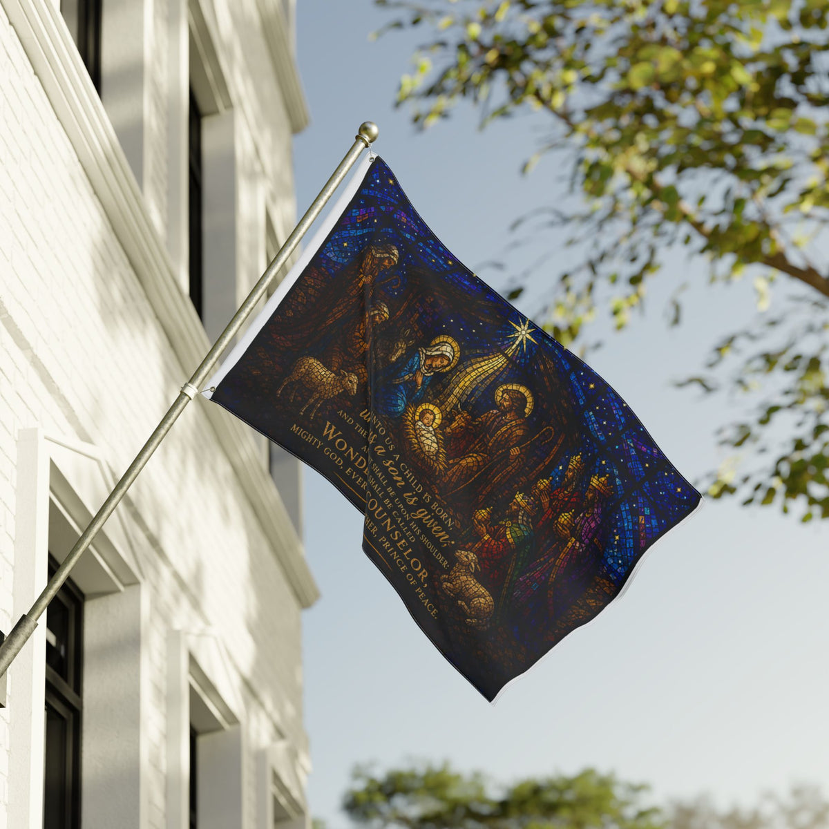 Nativity Scene Double Sided Flag | Christmas Outdoor Banner