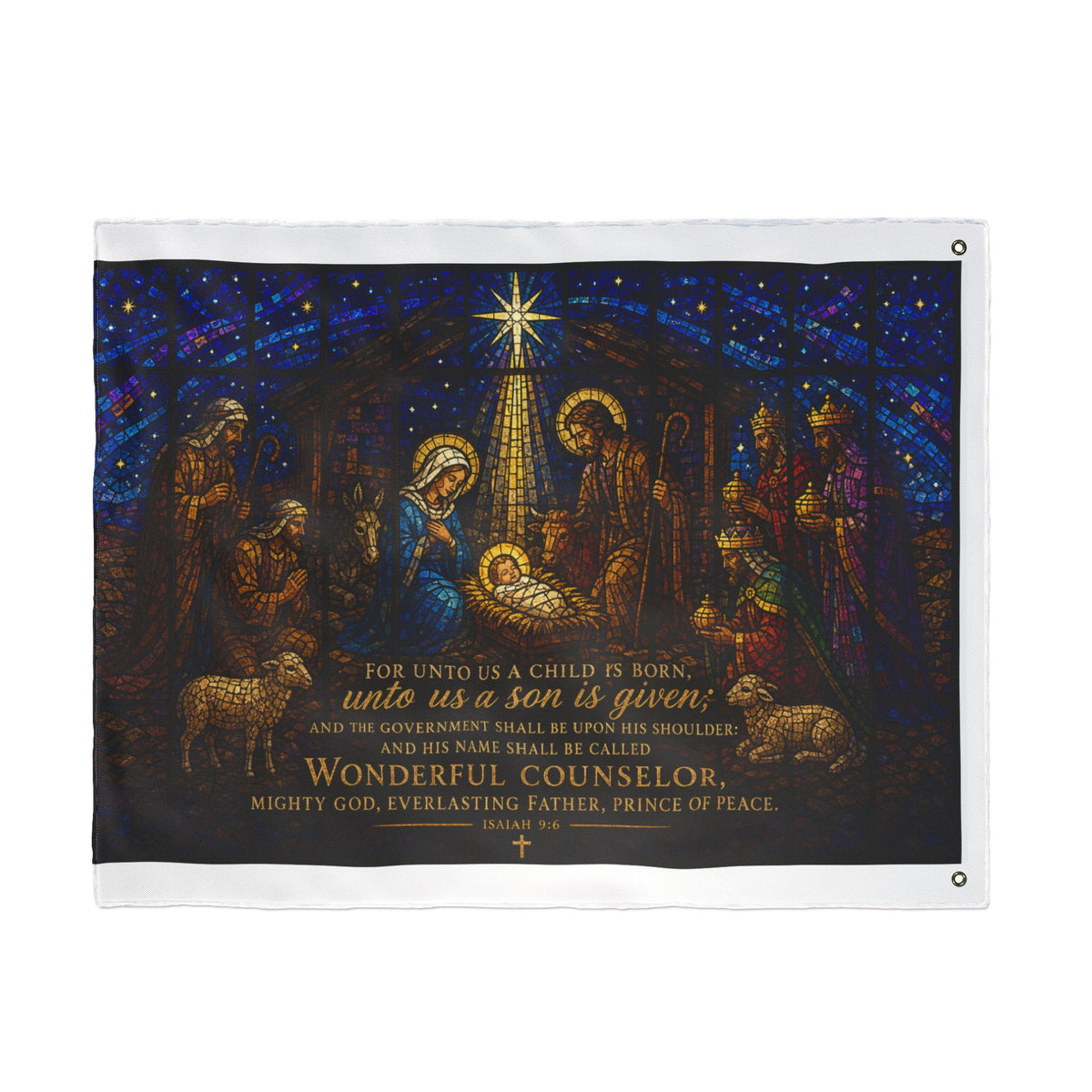 Nativity Scene Double Sided Flag | Christmas Outdoor Banner