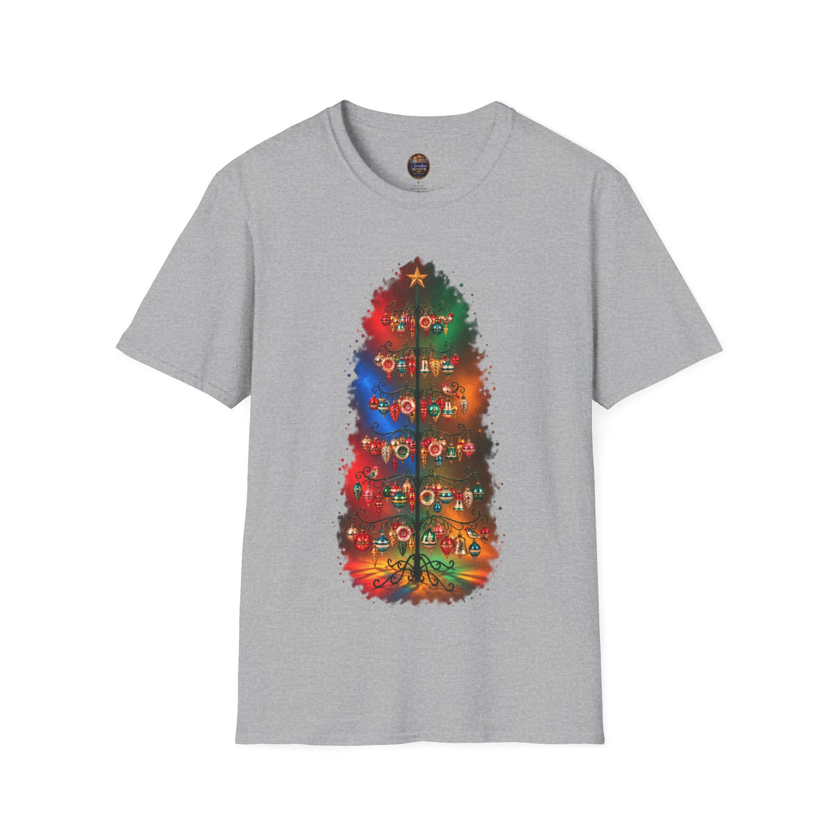 Colorful Holiday Tree T-Shirt | Christmas Lights Ornament Design